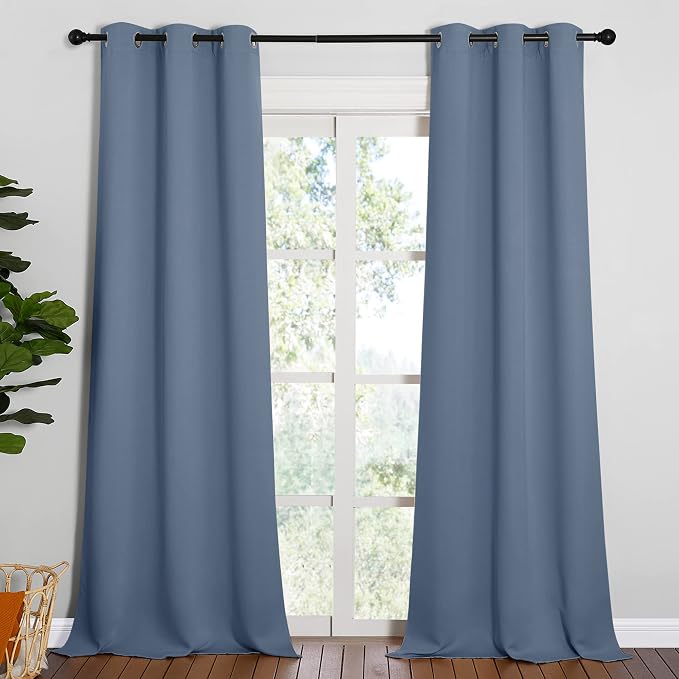 NICETOWN Living Room Blackout Curtains 90 inches Long, Thermal Insulated Noise by NICETOWN