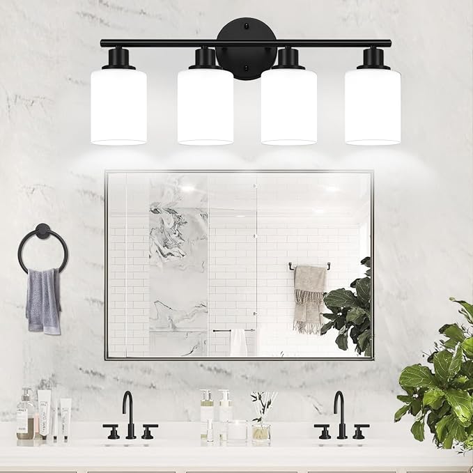 Zarbitta 4-Light Bathroom Light Fixtures, Bathroom Wall Lamp - Image 5