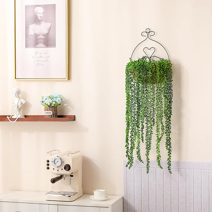 6pcs Artificial Succulents Hanging Plants, Fake Hanging Plant String of Pearls - Image 5