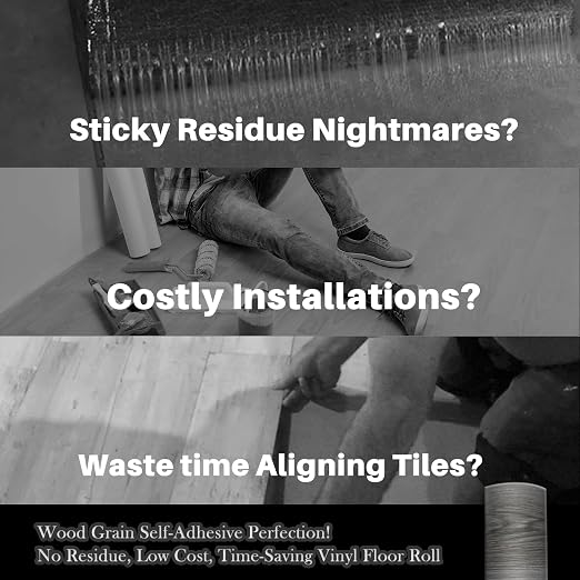 Wood Grain Peel and Stick Floor Tiles – 11.8” Width, Full Roll Length of 394" – - Image 5