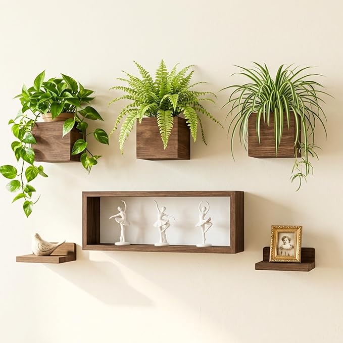 LaLaGreen Wood Planter Box for Indoor Plants Wooden Wall Hanging Planters for by L%C3%A1L%C3%A1Green