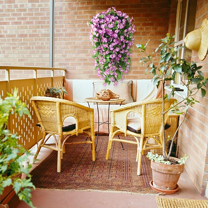 ZFProcess Artificial Fake Hanging Flowers Plants - Image 4