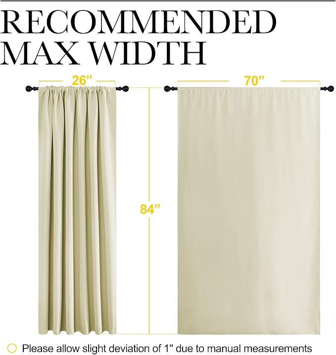 NICETOWN Living Room Curtains, Home Decorations Thermal Insulated Solid Rod - Image 7