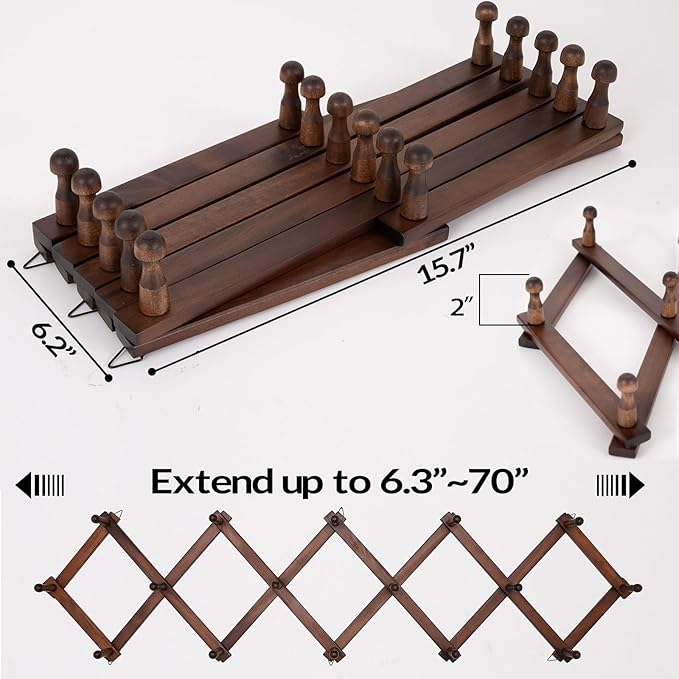 SCUNDA Hat Rack for Wall, Expandable Wall Hat Holder - Image 6