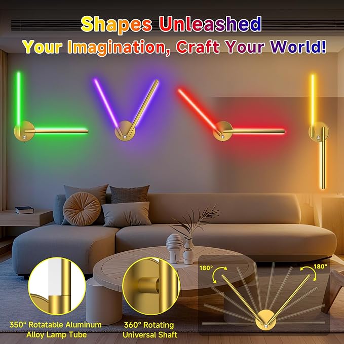 Wall Sconces with Remote, Rechargeable Battery Operated, Wireless Magnetic Wall - Image 3