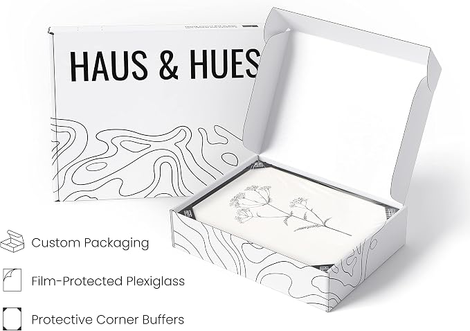 HAUS AND HUES Grey Floral Wall Art - Image 4