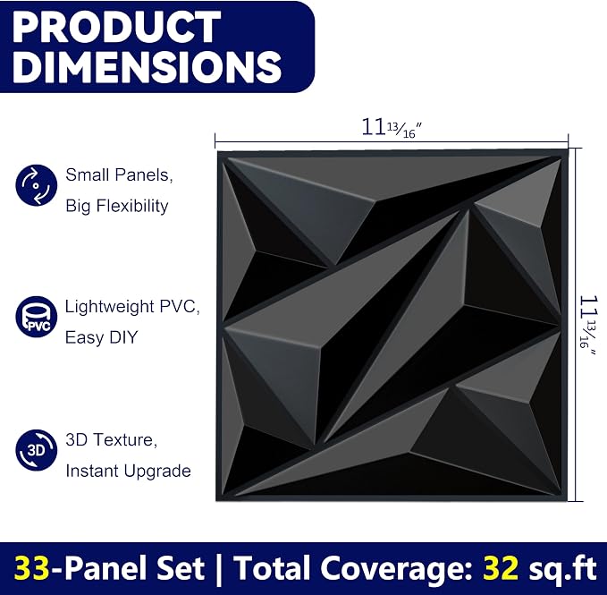3D Wall Panel for Interior Wall Decor, PVC Wall Panels for Living Room Bedroom - Image 3