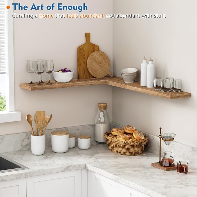 Harwaya Light Wood Floating Shelves - Image 3