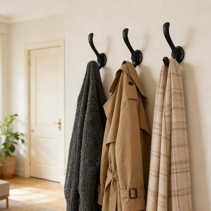 6 Pack Coat Hooks Wall Mount, Heavy Duty Wall Hooks - Image 7