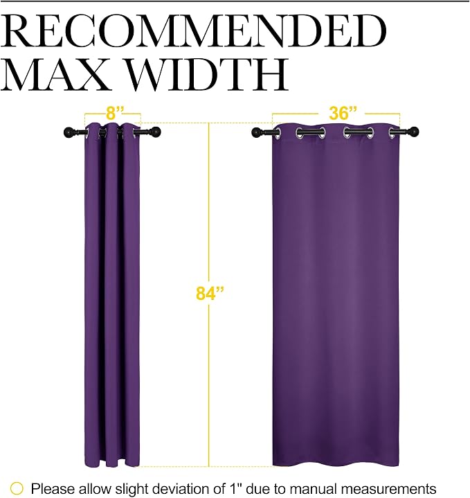 NICETOWN Triple Weave Home Decoration Thermal Insulated Solid Ring Top Blackout - Image 7