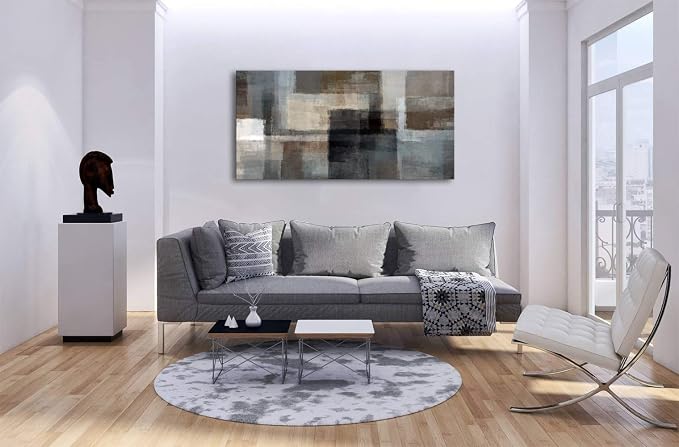 Cao Gen Decor Art A62462 Canvas Prints Abstract Wall Art Print Paintings Grey - Image 3