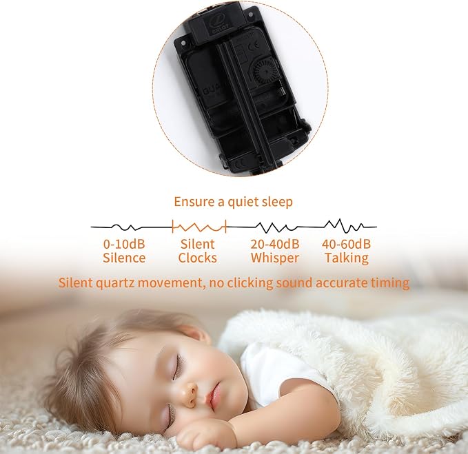 Dankeit Wall Clock, Silent Quality Quartz Battery Operated - Image 3
