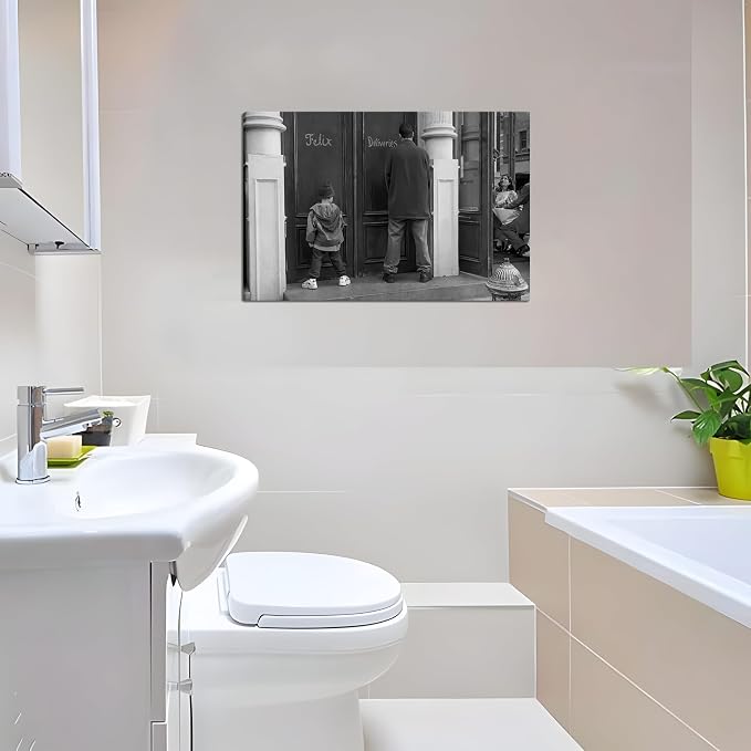Funny Bathroom Wall Decor Black and White Wall Art - Image 6