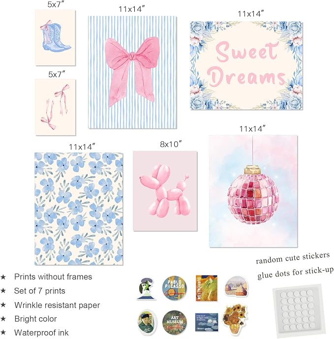 Habseligkeit Pink Posters for Room Aesthetic, Cute Wall Art Prints, Wall Decor - Image 5
