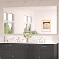 Keonjinn 72 x 36 Brushed Nickel Bathroom Vanity Mirror, Large Rounded Rectangle by Keonjinn