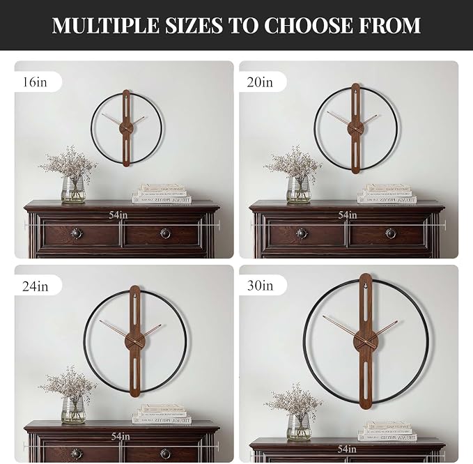 Cuspin 16 Inch Wall Clock, Modern Silent Non Ticking Battery Operated Wall - Image 6