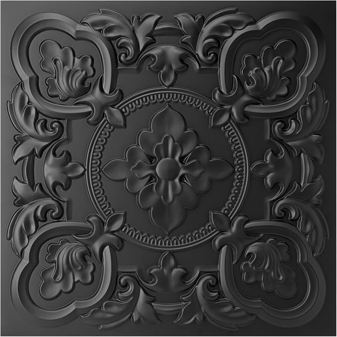 Art3dwallpanels 12 Pack Drop Ceiling Tiles, 24 x 24 Inch High Grade PVC 3D Wall by Art3dwallpanels