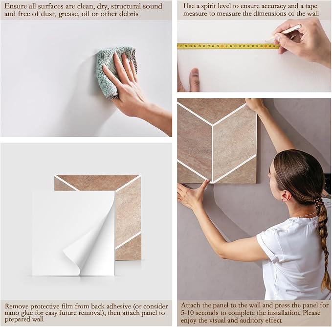 12Pack Acoustic Panels, Self-Adhesive Sound Proof Panels - Image 5