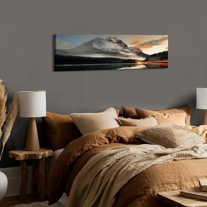 Sunset Mountain Landscape Canvas Wall Art - Image 5