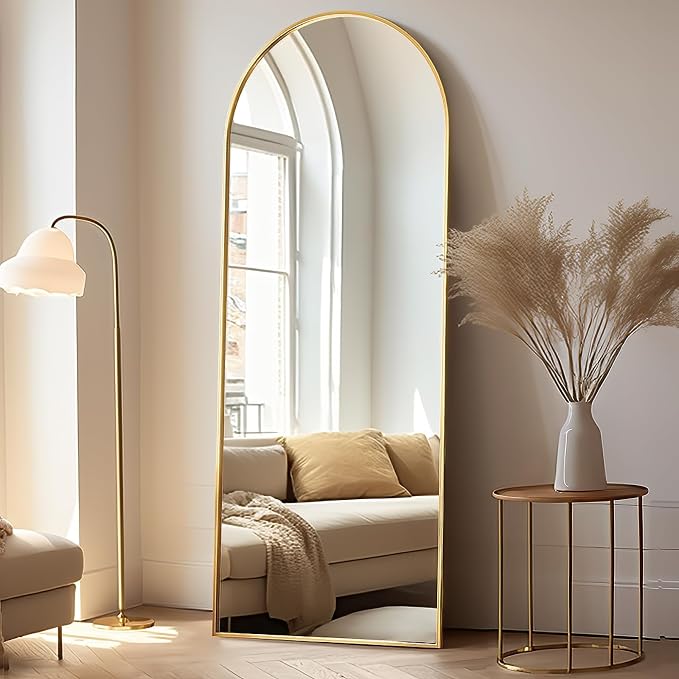 Rowjut Floor Mirror Arched Full Length Mirrors, Mirror Full Length Standing - Image 3