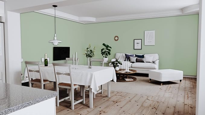 Dimoon 236''x17.7'' Green Peel and Stick Wallpaper Contact Paper Modern Self - Image 8