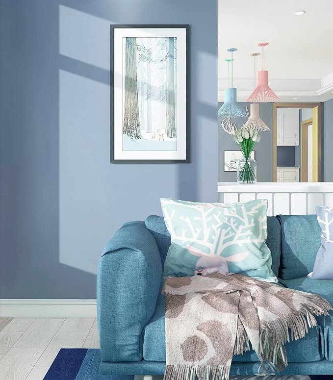 Safiyya Blue Contact Paper Grey Blue Peel and Stick Wallpaper Removable - Image 5