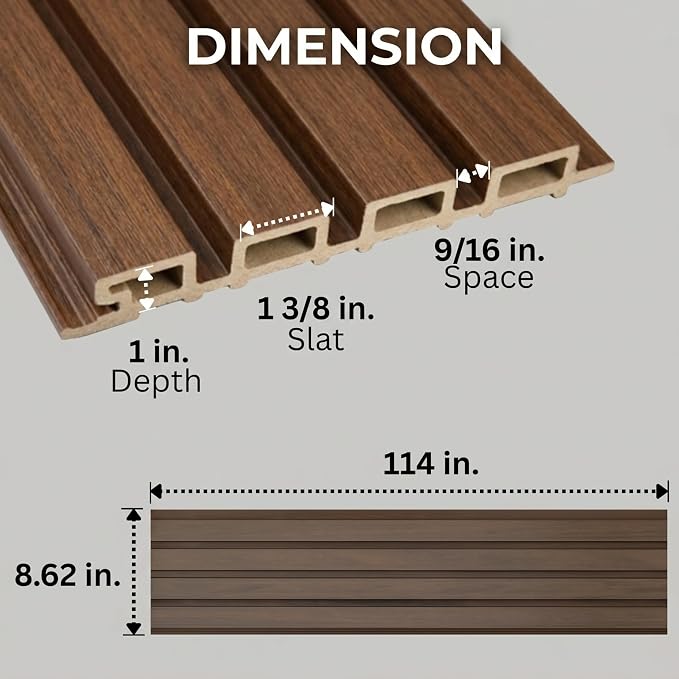 From Plain to Beautiful in Hours WPC Exterior Wall Slat Panels Waterproof - Image 2