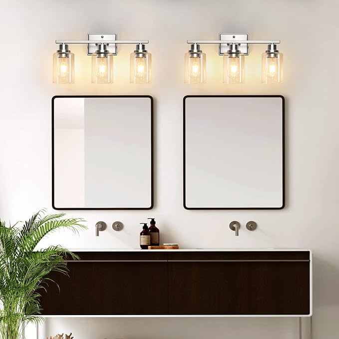 Unicozin 3 Light Bathroom Light Fixtures, Modern Vanity Lights Over Mirror - Image 2