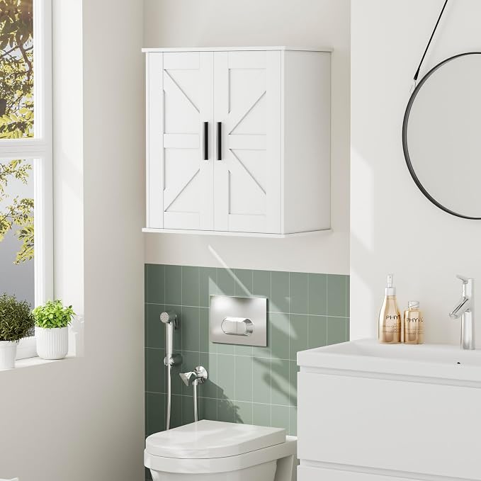 Homleke Bathroom Wall Cabinet, Over Toilet Storage Cabinet - Image 2