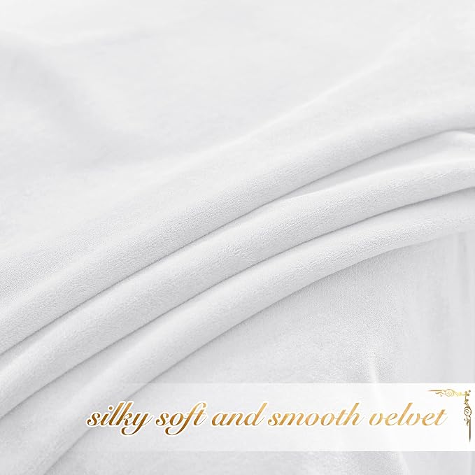 NICETOWN White Velvet Curtains 72 inches - Image 4