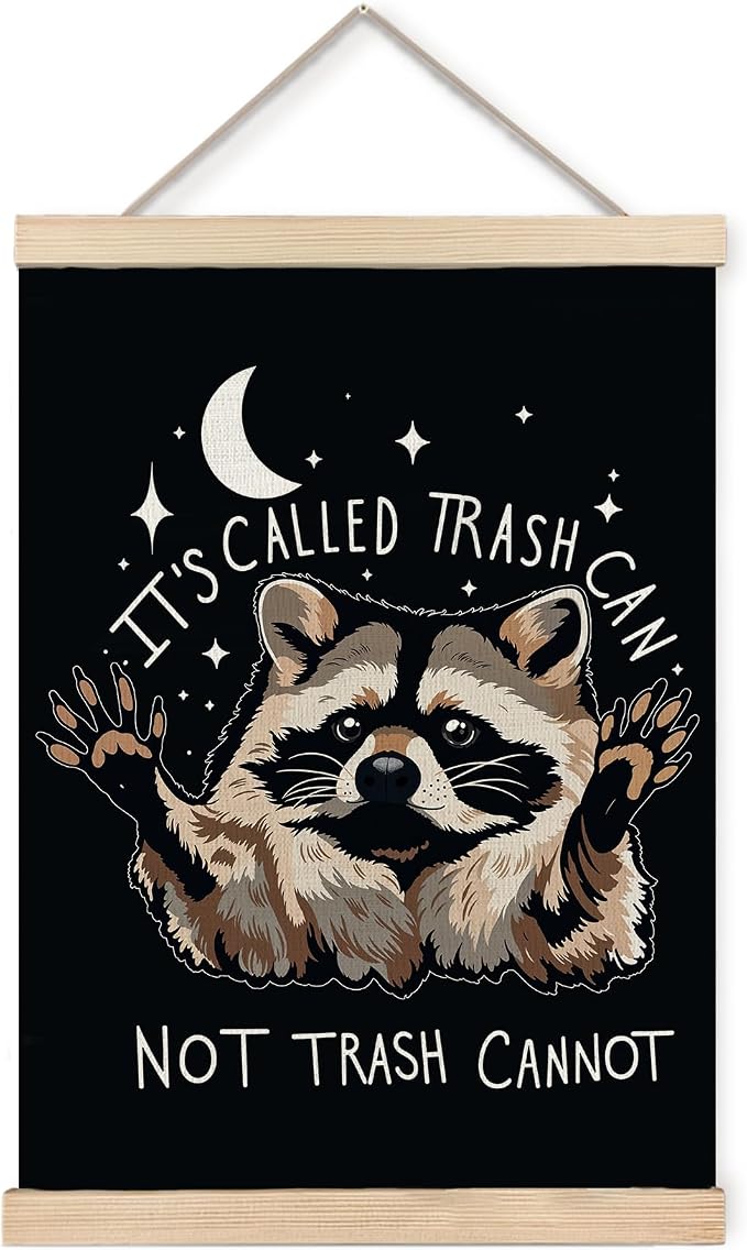 Foritho Funny Motivational Raccoon Meme Poster Wall Art Framed by Unknown
