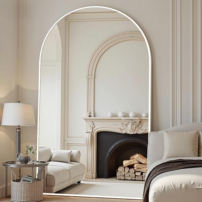 Dewfig Arched Full Length Mirror, Oversized Full Body Mirrors by YourSpacePerfectlyReflected