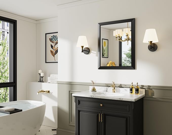 Briivue 24x30 Inch Black Bathroom Mirror - Image 9