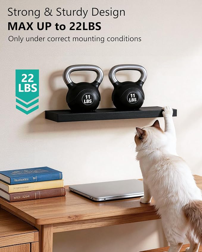 WALI Floating Shelves for Wall, 2 Tier Bathroom Storage Shelf Over Toilet - Image 5