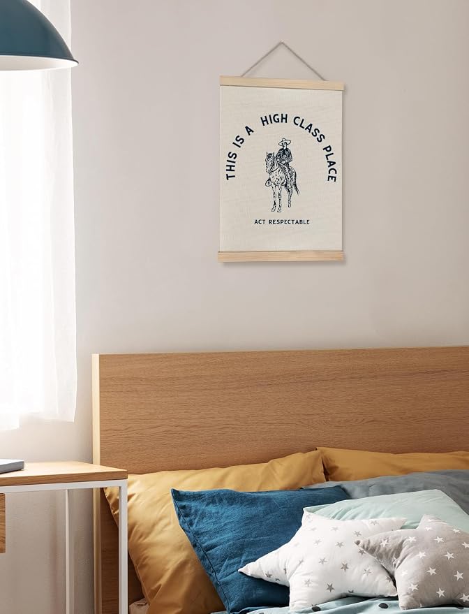Foritho Funny Western Cowboy Poster Wall Art Framed, This Is A High Class Place - Image 3