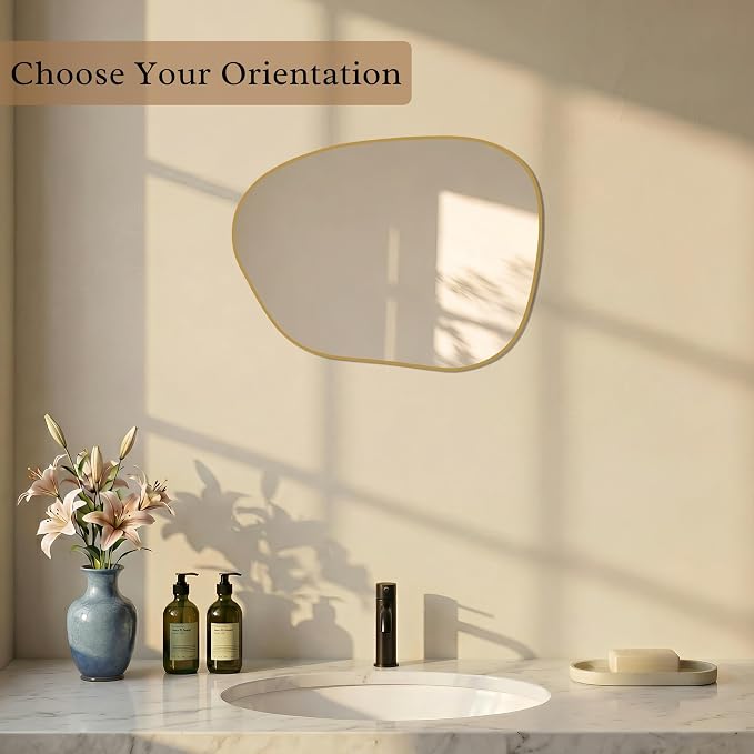 PERFNIQUE Irregular Wall Mirror Asymmetrical Mirror, Decorative Modern Wall - Image 4