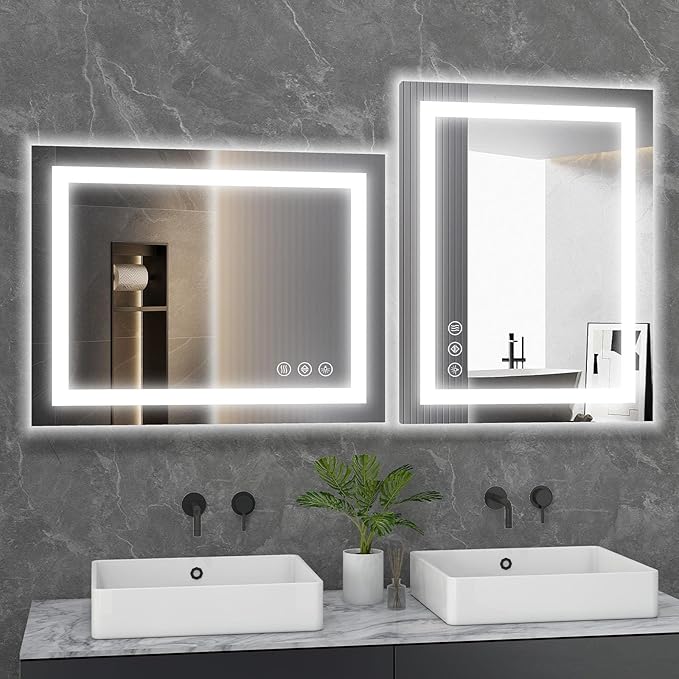 Sweetcrispy 36"x48" Smart Anti-Fog LED Bathroom Mirror - Image 2