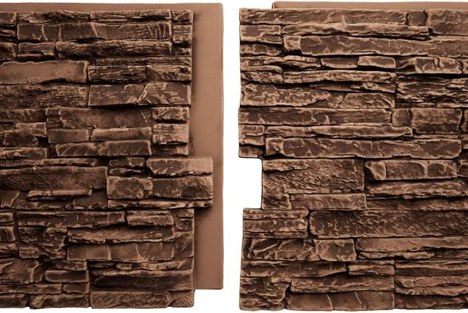 EverStone Canyon Ridge Faux Stone Panel, 45 3/4"W x 24 1/2"H x 1 1/4"D - Image 8