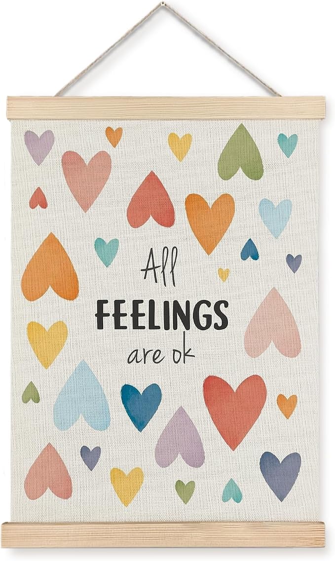 Yomisex All Feelings Are OK Mental Health Wall Art Poster by VintageHomeDecor