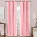 XiDi Pink Curtains for Bedroom Decor, Girls Room Blackout Curtains, Kids Room by Addsomecolortolife