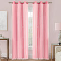 XiDi Pink Blackout Curtains, Room Darkening Curtains by Addsomecolortolife