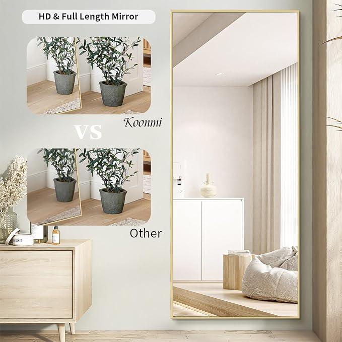 Koonmi 71"x30" Floor Mirror Full Length, Bedroom Floor Body Mirror - Image 3