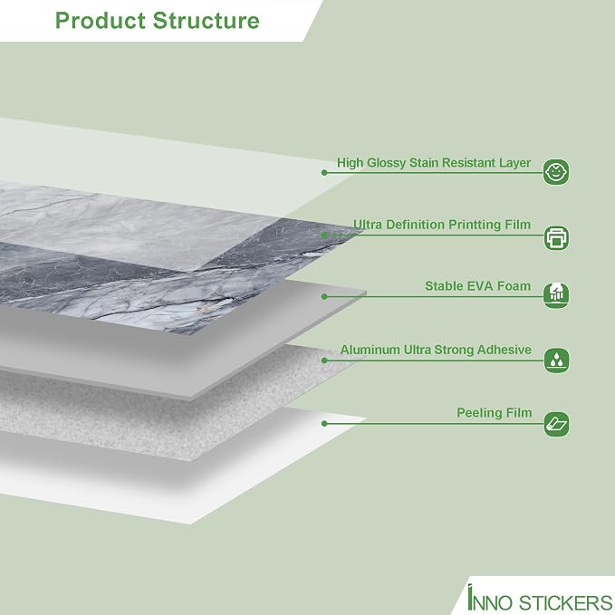 Marble Peel and Stick Waterproof Wall Paneling, Covers 38.75 Sq. Ft. - Image 3
