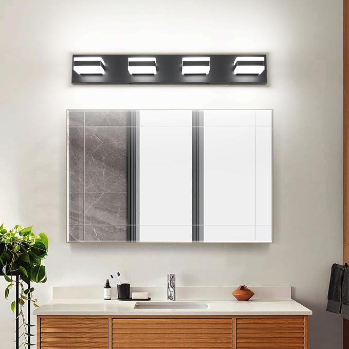 SOLFART Bathroom Light Fixtures, 4 Lights Modern LED Vanity Lights Over Mirror - Image 8