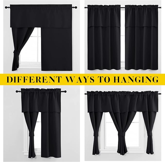 NICETOWN Black Blackout Curtains - Image 2