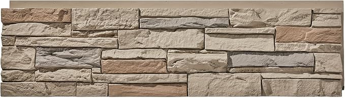 Faux Stone Wall Panels 1-Pack PU Stone Veneer Siding, Mortarless 46.25x12.88 by Wallwell