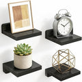 Fixwal Wall Shelves, 5x5 Inches Small Floating Shelf, Rustic Wood Wall Mounted by Fixwal