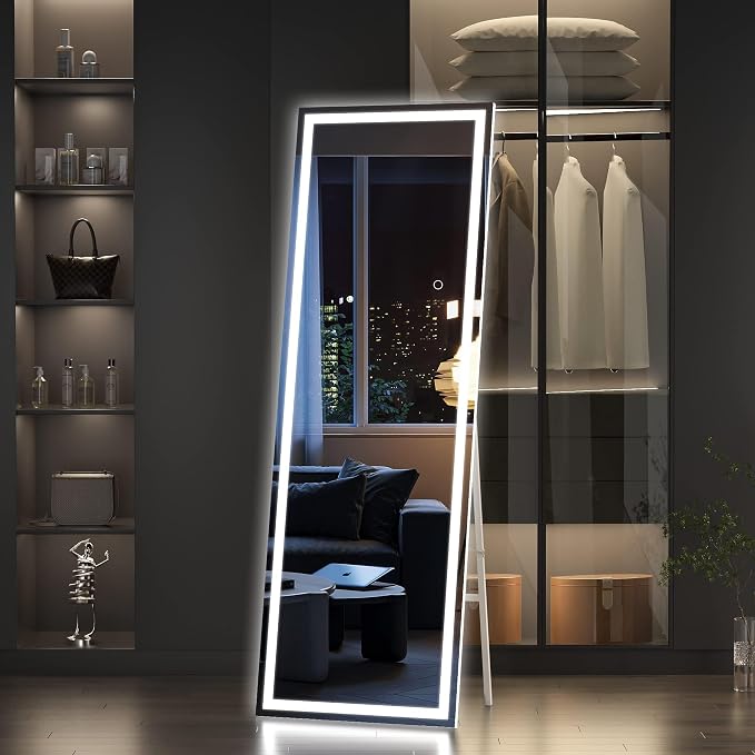Hasipu Full Length Mirror with Lights, Full Body Dressing Standing, Hanging - Image 7