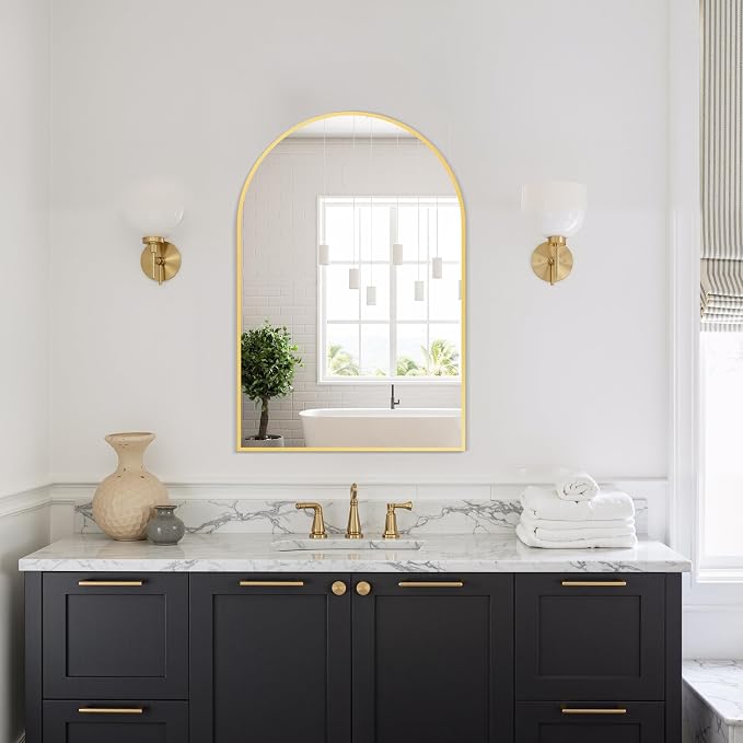 Delma Arched Bathroom Mirror, Living Room and Entryway - Image 8