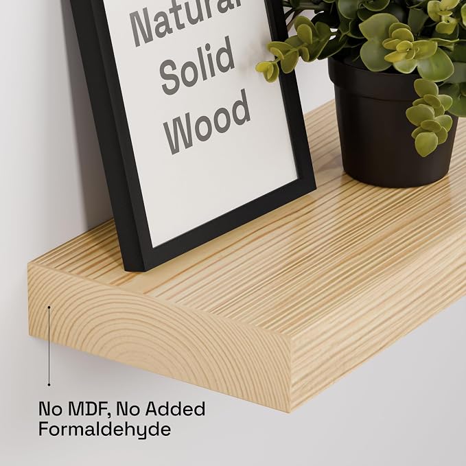 BAOBAB WORKSHOP Solid Wood Floating Shelves - Image 4